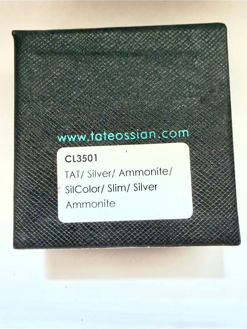 Tateossian CL3501 Ammonite Fossil .925 Sterling Silver Cufflinks Limited 7/14